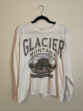 Abercrombie Glacier Montana Graphic Long Sleeve Tee